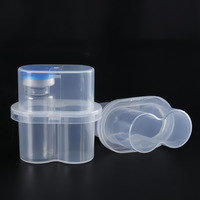 Boîte de transport PP 2 compartiments en plastique transparent pour peptides, étui de voyage pour peptides, haute qualité, logo couleur personnalisé, organisation de flacons