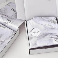 Emballage cadeau de luxe personnalisé en papier recyclé durable avec logo estampé à chaud en feuille d'or, pour bijoux, cosmétiques, fleurs, vêtements