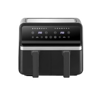 Four à air friteuse 4 + 4L à double pot Lancement d'un nouveau produit multifonctionnel à commande numérique Smart Visual Electric pour usage domestique et commercial