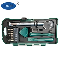 Tournevis de précision LXD 18 en 1, outil de réparation de téléphone portable, tournevis multifonctionnel en acier à commande manuelle avec étui rigide
