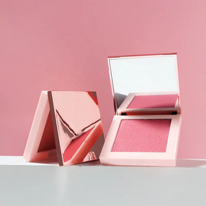 Palette de fard à joues individuelle personnalisée 8 teintes, fini mat et scintillant, avec miroir, portable, rose, carrée, pour maquillage - Product Image 3