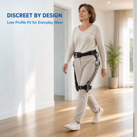 Exosquelette de marche à maillons de chaîne dissimulé et portable, robot d'assistance à la hanche pliable de 1,8 kg avec prédiction de la marche par IA