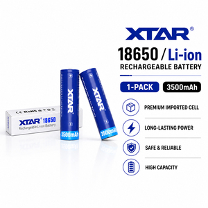 Batería de Litio <span class=keywords><strong>Recargable</strong></span> Protegida XTAR 18650 3500mAh 3.6V, Batería de Celdas Premium para <span class=keywords><strong>Linterna</strong></span> y Herramientas Eléctricas - Product Image 1