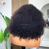 Perruques Full Lace Front sans colle en cheveux humains brésiliens Afro Kinky Curly 13x6 HD Lace Frontal avec Hairline Naturelle Faible, style Lagos Hairline