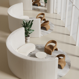 Cloison de séparation pliable et extensible pour bureau, mur en accordéon en papier, séparateur d'écran pour la maison, fond de scène pour diffusion en direct commerciale - Product Image 6