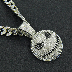 สร้อยคอจี้หน้ามอนสเตอร์ทรงกลม สไตล์ฮิปฮอปสุดเท่ ดีไซน์โดดเด่น ขายดี ใหม่ล่าสุด สร้อยคอผู้ชายแฟชั่น - Product Image 2