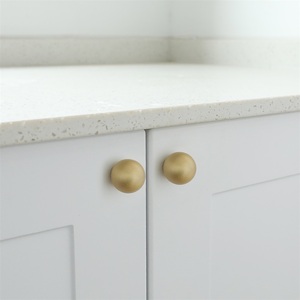 Rắn Brass Đồ Nội Thất Tủ Bóng Xử Lý Đồng Knob Kéo Vòng Bóng Hình Dạng Knobs - Product Image 6