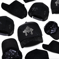 Casquettes de baseball Rico de haute qualité, avec logo brodé 3D personnalisé, tendance, fleurs en strass Muratravis, boîte de 5 panneaux, pour unisexe
