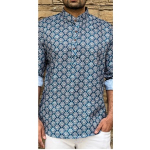 Kurta court à manches longues en coton pur de qualité supérieure pour un port régulier accessible à un prix raisonnable - Product Image 1