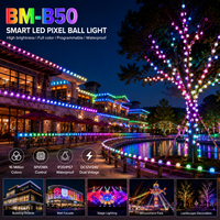 Luz LED Inteligente de Bola de Píxeles RGB de 50 mm, Programable por SPI DMX, IP67, Impermeable, de Bajo Voltaje, para Decoración de Paisajes en Exteriores, para Fiestas