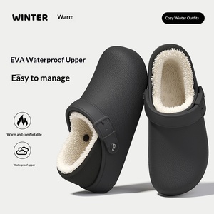 Pantuflas <span class=keywords><strong>de</strong></span> Algodón para Hombre y Mujer, Impermeables, con Forro <span class=keywords><strong>de</strong></span> Felpa, Antideslizantes, con Suela Gruesa, Cálidas, para Interiores y Exteriores, Otoño e Invierno - Product Image 4