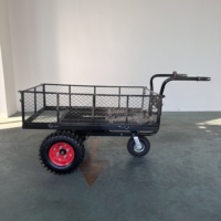 Chariot de brouette utilitaire à mailles à benne basculante, robuste pour ferme et jardin