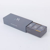 Boîte d'emballage de luxe personnalisée avec logo, boîte cadeau rigide en papier coulissante pour vêtements, sous-vêtements, chaussettes et accessoires