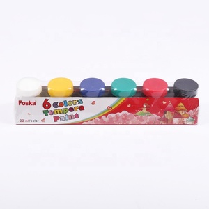 Tubo de pintura líquida Foska, suministro de arte creativo DIY, juego de pintura de témpera de dedo lavable para niños multicolor personalizado, 22ML - Product Image 1