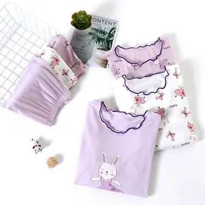 FY-Conjunto de pijamas para niños y niñas, conjunto de ropa de verano de manga corta y pantalones cortos finos y transpirables