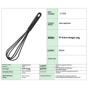 Utensilios de cocina, batidor de huevos manual de nylon, dispositivo para batir crema y claras de huevo, batidora de cocina - Product Image 6