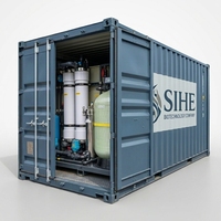Remorque d'osmose inverse portable SH pour l'industrie alimentaire avec certification HACCP, connexions sanitaires, 3000 L/heure, 50 kW, 380 V