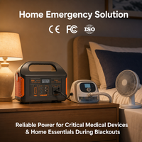 Générateur solaire portable 500W, station de batterie LiFePO4 384Wh pour le camping en plein air, la maison, les situations d'urgence, l'alimentation de secours CPAP