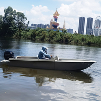 Bateau en plastique PE de 4,6 m, pliable, à 2 nœuds, avec moteur, empilable, kayak en PE, bateau de pêche en plastique, vente en gros
