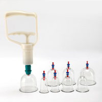 Ensemble de tasses sous vide de différentes tailles différentes, Kit de daretelles pour la beauté, 12 plastique ABS Transparent, 6 aiguilles magnétiques en anglais