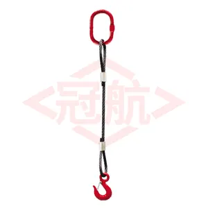 5t单腿钢丝绳起重吊索/起重用钢丝绳索具