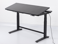 Bureau debout électrique à hauteur réglable à double moteur T3, bureau ergonomique inclinable à moitié, bureau assis-debout, table à dessin à moitié rabattable