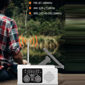 Nouvelle lampe torche LED rechargeable à piles, <span class=keywords><strong>radio</strong></span> portable AM FM NOAA, <span class=keywords><strong>radio</strong></span> solaire d'urgence à manivelle auto-alimentée - Product Image 6