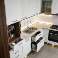 Armoires de cuisine RTA Shaker avec tiroirs à fermeture amortie et emplacements pour four encastré