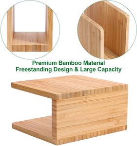 Bambus-Serviettenhalter für Tische, Freistehender Tisch-Serviettenspender, Holz-Serviettenhalter-Ständer - Product Image 2