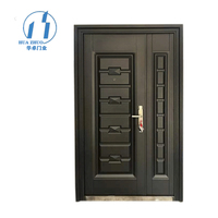 Porte de Sécurité Moderne Double en Acier Étanche pour Villas Marocaines, Appartements, Chambres, Hôtels, Entrée Principale Extérieure, Décor Découpé au Laser