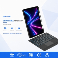 Nouvelle coque de clavier personnalisée Magic Split Cover pour iPad Air 10.9 et Pro 11 avec USB Type-C sans fil, rétroéclairage RVB, design ultra fin 118