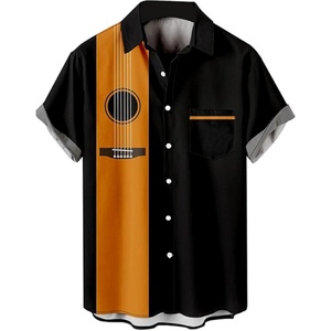 เสื้อเชิ้ตผู้ชายพิมพ์ลายทรอปิคอล คอตั้ง แขนสั้น สวมใส่สบาย เหมาะสำหรับวันหยุดพักผ่อน รับทำโลโก้ตามสั่ง (ODM) - Product Image 1