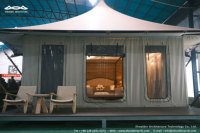Tente d'hôtel de luxe imperméable de style hôtelier de plein air tente de glamping lodge en toile pour hôtel tente de villégiature