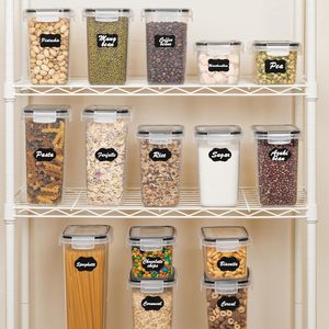Ensemble <span class=keywords><strong>de</strong></span> 15 contenants <span class=keywords><strong>de</strong></span> rangement pour aliments <span class=keywords><strong>de</strong></span> cuisine moderne, en plastique sans BPA, boîtes à <span class=keywords><strong>céréales</strong></span>, boîtes <span class=keywords><strong>de</strong></span> rangement compatibles lave-vaisselle - Product Image 4