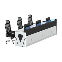 Console de surveillance ergonomique haut de gamme pour centre de commande, mobilier commercial moderne, bureau scolaire, console de salle de contrôle