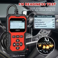 Escáner de Diagnóstico de Motor OBD2 para Automóviles, Verifica la Luz de Advertencia del Motor, Borra Códigos de Error, Color Rojo/Negro, Apto para Diversos Vehículos