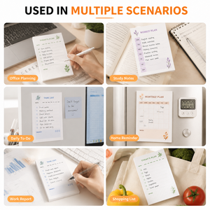 Self Adhesive Planner Note <b>Pad</b> Retro Floral Loose Leaf <b>Memo</b> Sheets Daily Task Schedule List for Notebook Office School Planning - Product Image 3