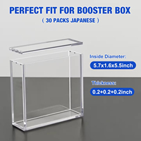 Boîte de rangement en acrylique transparent avec couvercle coulissant magnétique pour 30 cartes de jeu japonaises personnalisées, protégées contre les UV