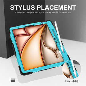 Usine en gros 360 degrés rotation antichoc robuste protection tablette étui <span class=keywords><strong>iPad</strong></span> pour <span class=keywords><strong>iPad</strong></span> Air 11 2024 nouveau - Product Image 2