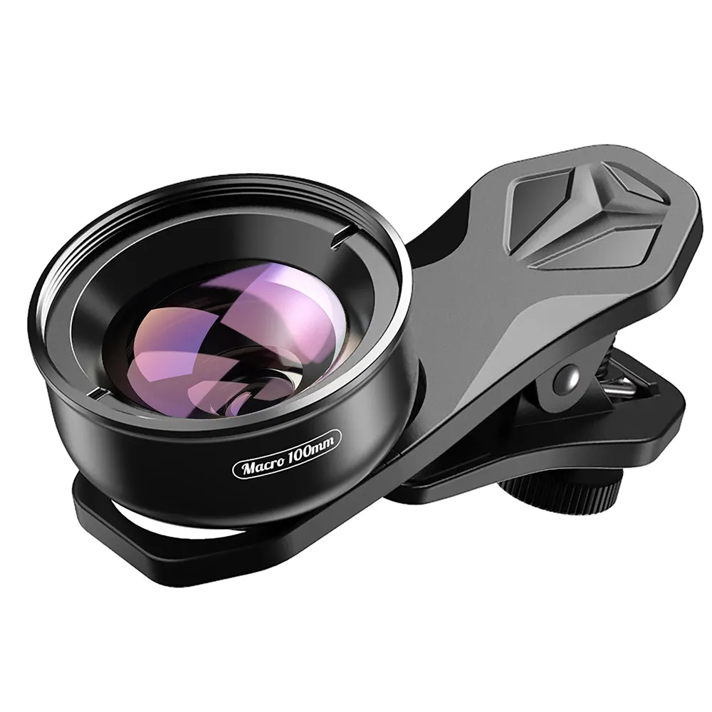 Apexel Mobile Powerful Macro HD Clip on Cell Phone Camera lens 100mm Macro Lens for iPhone Android