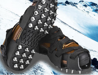 Crampons antidérapants en acier inoxydable à 32 dents, crampons de sécurité pour chaussures, crampons pour la randonnée, la glace, la neige, l'escalade
