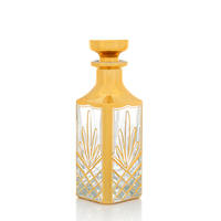 CJ- Bouteille de parfum en verre décorative de luxe carrée de 150 ml dorée pour parfum arabe Huile d'oud