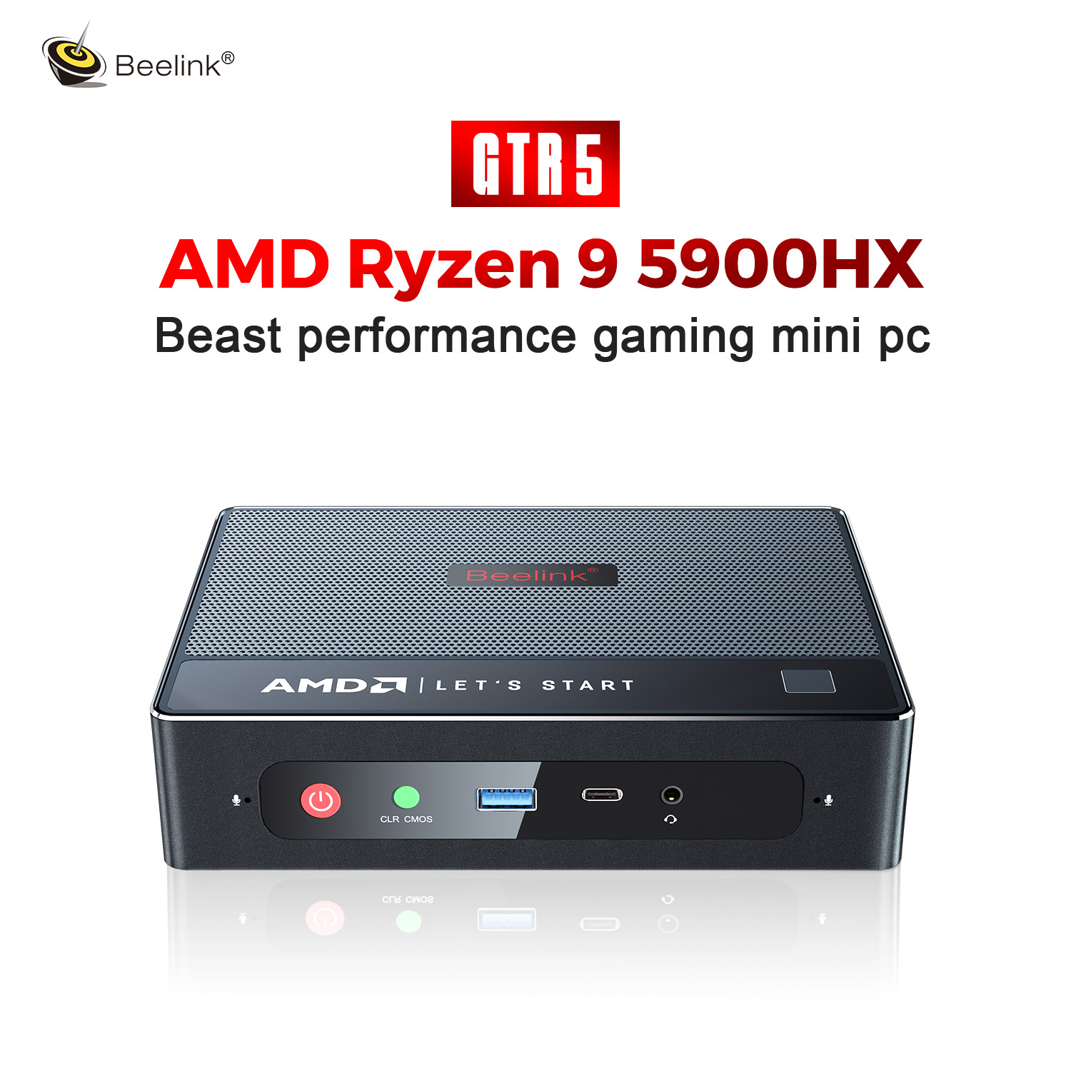 Beelink GTR5 Mini PC - Powerful AMD R9 5900HX Triple 4K Screen