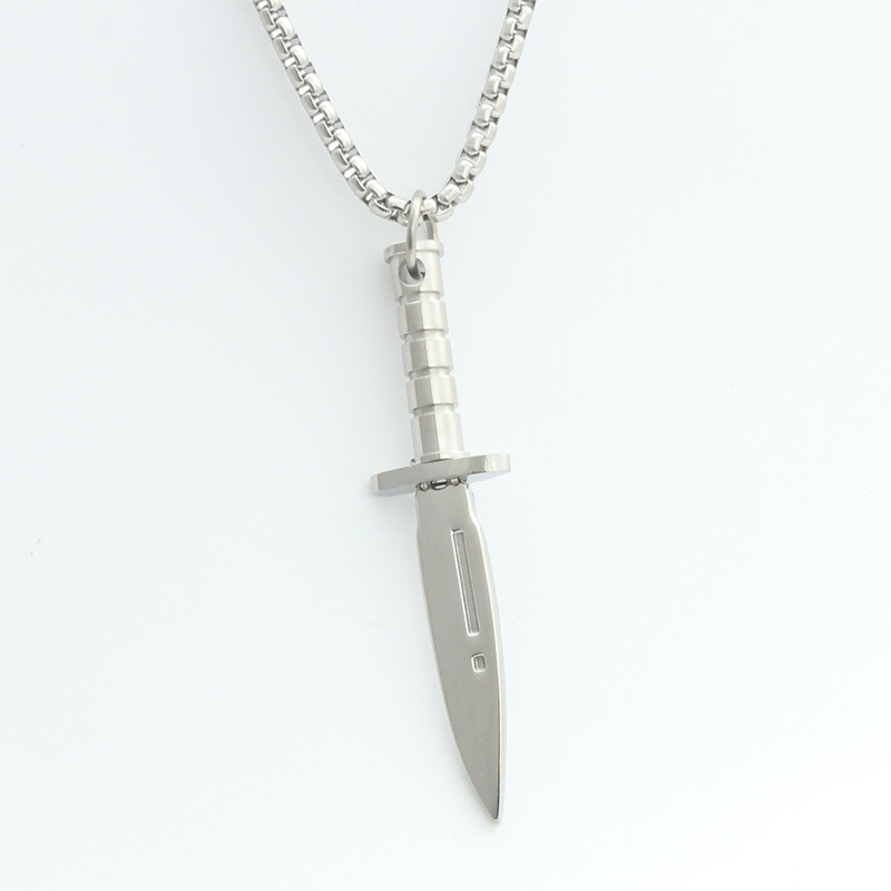 Silver pendant with a 3.0*60cm square pearl chain