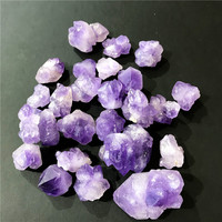 Vente en gros de pierres brutes d'améthyste violette, cristaux naturels de guérison, grappe de fleurs d'améthyste pour la décoration intérieure