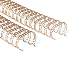 เครื่องเขียน38มม. ขายดีโลหะเคลือบไนลอนสีเงินสีทองอ่อนลวดผูกหนังสือลวดคู่ O - Product Image 6