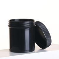 Conteneur en plastique noir de 80 ml, 100 ml, 150 ml ; Bouteille en plastique HDPE avec couvercle