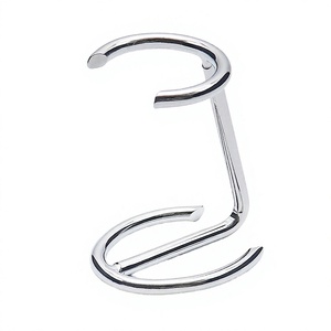 Support et porte-brosse à raser en acier chromé argenté de haute qualité, marque OEM, vente en gros Maclura - Product Image 3