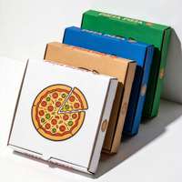 Boîte à pizza écologique recyclable avec logo personnalisé, fabricant de contenants à pizza en carton ondulé, livraison rapide pour les pizzerias