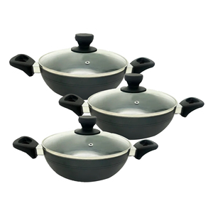 Batterie de cuisine antiadhésive en aluminium de haute qualité au design personnalisé écologique ustensiles de cuisine antiadhésifs poêle colorée du Bangladesh - Product Image 3